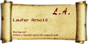Laufer Arnold névjegykártya